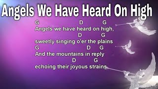 Angels We Have Heard On High  Lyrics and Chords Traditional Christmas Song [upl. by Zetnod]