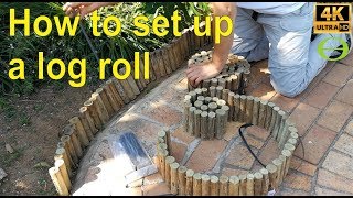 How to set up a garden edging Log Roll [upl. by Assek]