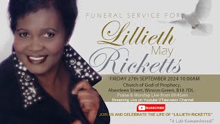 Funeral Service for Lillieth May Ricketts [upl. by Mell]