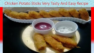 Chicken Potato SticksEasy and Tasty KababChicken Cheese cutlets By Food with art [upl. by Novikoff704]