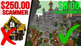 Subscriber Got SCAMMED 250 So I Transformed His Minecraft World [upl. by Harlene864]