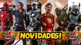 Hot Toys IRON MAN MK1 SpiderMan Black Widow Iron Strange Armorized Deadpool e Boba Fett [upl. by Oiramej]