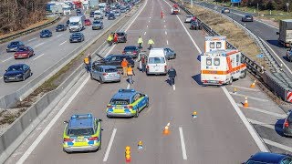 SCHWERER MASSENCRASH AUF DER A5 EINSATZ amp ALARMFAHRTEN  6 Verletzte  RTH amp POLIZEI amp MEGASTAU [upl. by Bum]