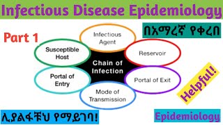 Infectious Disease Epidemiology part 1 interestingly explained video using Amharic speech [upl. by Haley515]