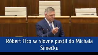 Róbert Fico sa slovne pustil do Michala Šimečku [upl. by Anoval686]