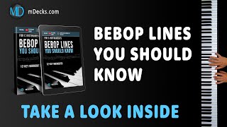 Bebop Lines You Should Know  Jazz Improvisation Exercises jazzpianolessons jazzimprovisation [upl. by Alyosha592]