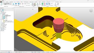 PowerMill 2018 ViewMill Stock Simulation [upl. by Sayed576]