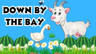 Down by the Bay  Classic Nursery Rhyme with Lyrics  Fun Kids Songs amp Rhymes [upl. by Eimilb]