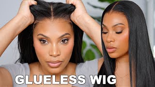 COMPLETLETY GLUELESS WIG INSTALL  MELTED  BEGINNER FRIENDLY [upl. by Orford]