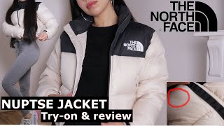 THE NORTH FACE NUPTSE Crop Puffer Jacket Review amp Tryon styling haul  is it worth it [upl. by Luhar]