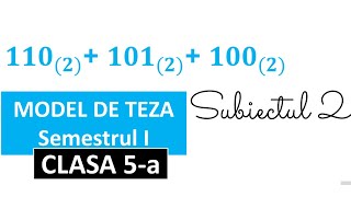 Teza la matematica Semestrul 1 PARTEA 2 Clasa 5 matematicaclasa5 tezamatematicaclasa5 [upl. by Rockafellow876]