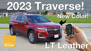 2023 Chevy Traverse LT Leather  Full Tour  Changes for 2023 [upl. by Ledeen]