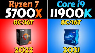 Ryzen 7 5700X vs i911900K  How much performance difference in 2023 [upl. by Trautman]