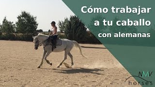 EJERCICIOS A CABALLO I TRABAJO CON ALEMANAS [upl. by Tattan682]