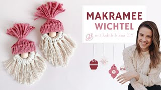 Makramee Wichtel Anleitung für Weihnachten [upl. by Thorrlow]