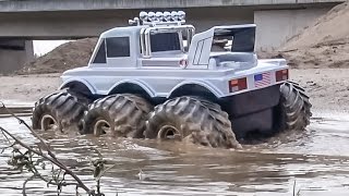 RC amphibious vehicle water test Will it be dense and dry [upl. by Mahan]