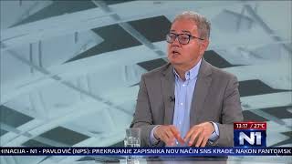 Predsednik Demokratske stranke dr Zoran Lutovac na TV N1 u emisiji quotN1 Livequot [upl. by Salvidor]