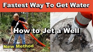 Fastest Way To Get Water  NEW METHOD  How to Jet Drill a Well using a Mud Pump and Pressure Washer [upl. by Sirc]