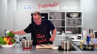 Theo kocht quotPetersilienkartoffelnquot kochstudio DER MAINZER [upl. by Coshow]