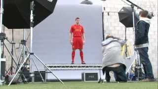 Liverpool players model the new 201213 LFC kit [upl. by Benildas227]