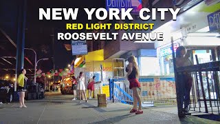 New York City Red Light District Walk at Night  Roosevelt Avenue Queens NYC [upl. by Krause221]