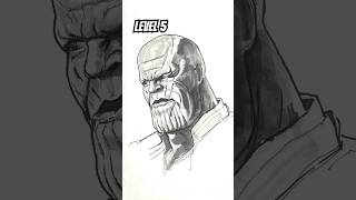 Thanos ✏️✨💎 Level 16 drawing art thanos sketch avengers disney marvel [upl. by Groh]