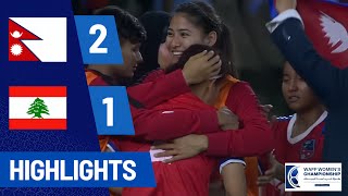 Nepal vs Lebanon SemiFinal Highlights  Waff Womens Championship 2024 [upl. by Brie374]