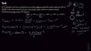 ManganateVII Titration  Module 5 Redox and Electrode Potentials  Chemistry  A Level  OCR A [upl. by Filippa651]