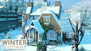 Snowy Winter Cottage  The Sims 4 Speed Build [upl. by Corvin]