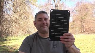 Renogy EFLEX 5 Watt Mono Solar Panel 5W 5V Review [upl. by Duwe]