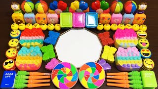 SATISFYING SLIME STORYTIME Rainbow Makeup amp Clay  Mixing Random Things Into Glossy Slime 954 [upl. by Renruojos]