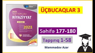 Üçbucağın daxili bucaqlarının cəmiÜçbucağın xarici bucaqlarının xassəsiRiyaziyyat test toplusu2023 [upl. by Medlin]