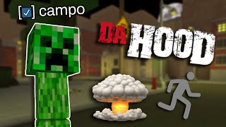 TROLLING as a MINECRAFT CREEPER in ROBLOX DA HOOD AGAIN [upl. by Schnell]