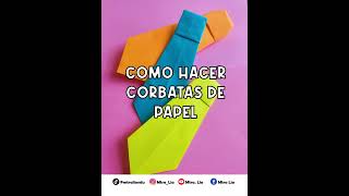 Corbatas de papel origami Dia del padre [upl. by Miarzim]