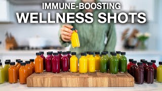 6 ANTIINFLAMMATORY IMMUNEBOOSTING WELLNESS SHOTS  prep weeks in advance no juicer needed [upl. by Ttnerb619]