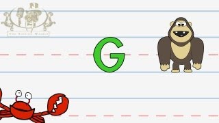 Write the letter G  Alphabet Writing lesson for children  The Singing Walrus [upl. by Clarey]