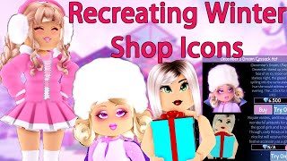 Recreating Christmas Shop Icons Royale High Dress Up Challenge [upl. by Olympe]