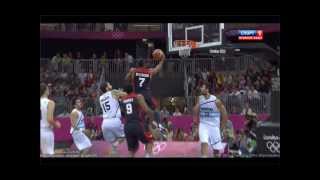 USA vs Argentina  2012 London Olympics  Mens Basketball 080612 Highlights [upl. by Allak]