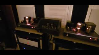 211 tube monoblock amps Duntech Senator Lampizator DAC Naim streamer PS Audio P10 [upl. by Retsam]