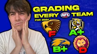 GRADING EVERY AFL TEAMS PERFORMANCE FOR 2024 [upl. by Aihselef]