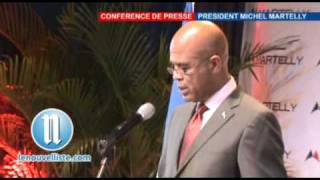 Conference de presse President Michel Martelly [upl. by Edualcnaej]