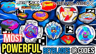 Most POWERFUL Beyblades QR CODES  Beyblade UX Game  Beyblade NEW QR CODES [upl. by Lorrac]