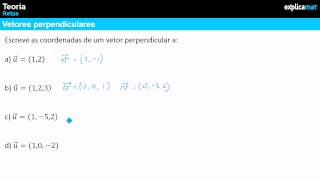 Obter Coordenadas de Vetores Perpendiculares no Plano e no Espaço [upl. by Llertrac]