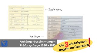 ANHÄNGERBESTIMMUNGEN ÖSTERREICH I FAHRPRÜFUNG FRAGE 1620  1621 [upl. by Nordna543]