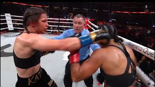 KATIE TAYLOR DEFEATS AMANDA SERRANO AGAIN IN REMATCH No footage included [upl. by Nossyla]