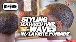 STYLING  Textured Ethnic  Black Hair with Layrite Pomade  Mens Haircut Tutorial  HD 1080p 2014 [upl. by Darrey697]