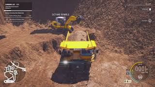 Construction Simulator Liebherr 636 crawler Loader SANY SRT45 truck parking lot [upl. by Neelasor]