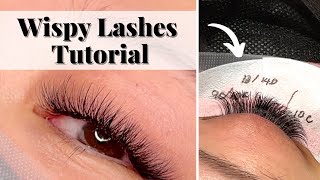 Wispy Lash Extension Tutorial LASH MAP [upl. by Agnot]