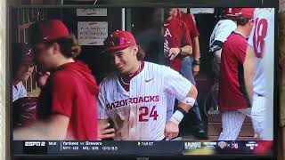 Recap of Arkansas Center Fielder Faking Out Florida Base Runners [upl. by Angrist]