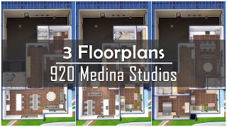 3 Floor Plans 2 Bedrooms 920 Medina Studios  The Sims 4  ts4 [upl. by Dempstor]